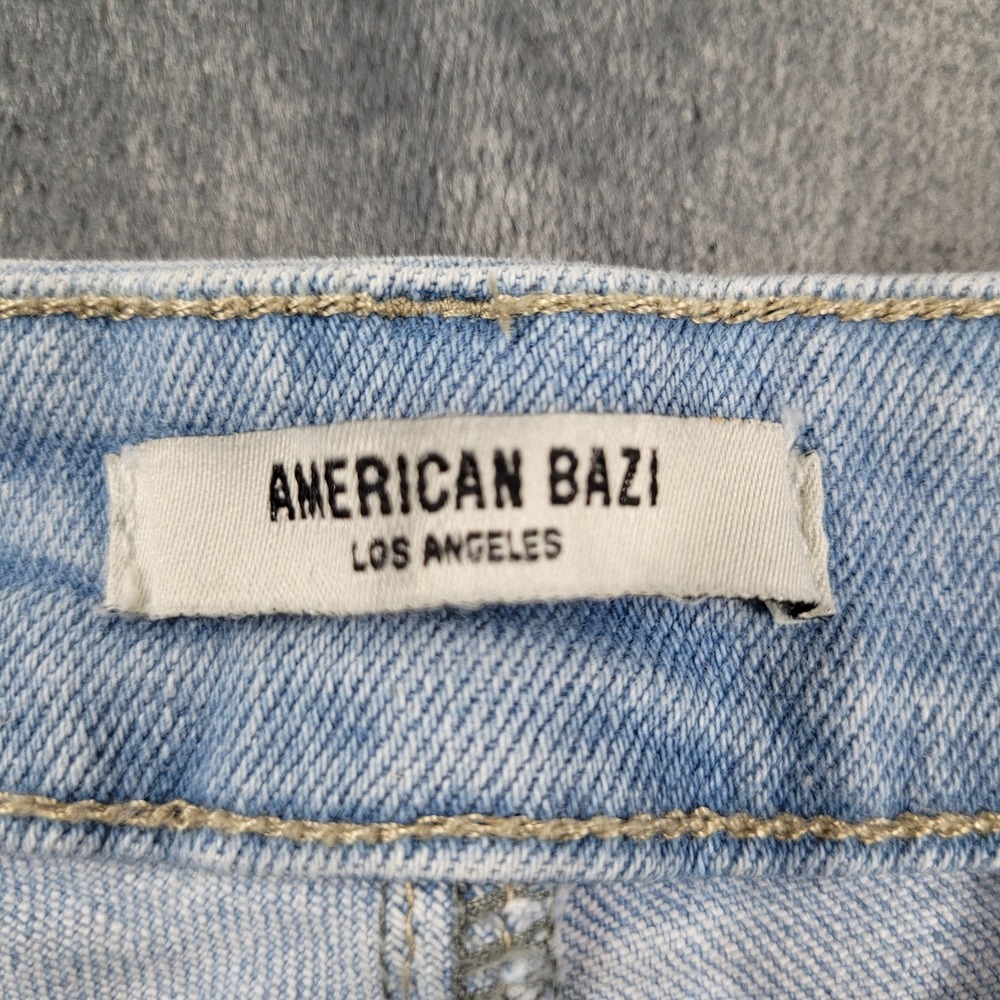 American Bazi Light Wash Denim Cargo Jogger Pants Buckle Straps Techwear Mens 29 - Picture 8 of 11